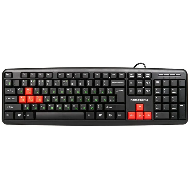 Клавиатура Nakatomi KN-02U Black-Red